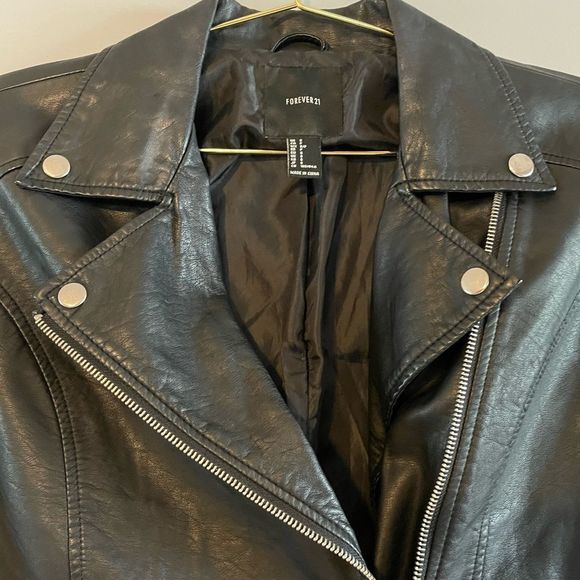 Bridal Wedding Bespoke Custom Painted Faux Leather Jacket || SZ S - Picture 6 of 13